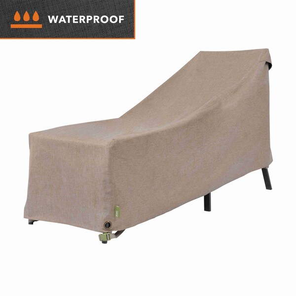 Modern Leisure Garrison Patio Chaise Lounge Cover, Waterproof, 65 in. L x 28 in. W x 29 in. H, Sandstone 3100 - main
